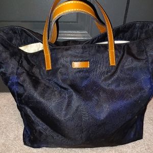 Authentic Gucci Tote, medium sized blue/black.